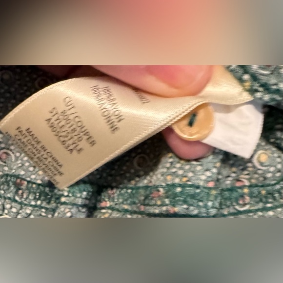 Max Studio Green Floral Maxi Dress Tiered Ruffled Skirt 3/4 Sleeves Size L - Picture 6 of 6